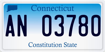 CT license plate AN03780