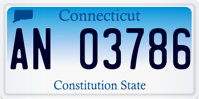 CT license plate AN03786