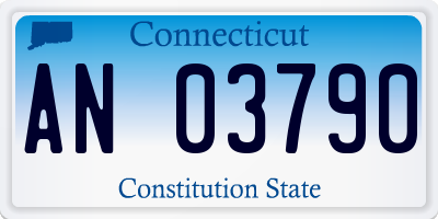 CT license plate AN03790
