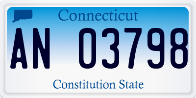 CT license plate AN03798