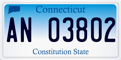 CT license plate AN03802