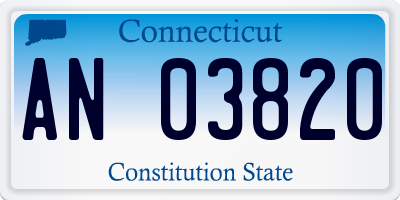 CT license plate AN03820