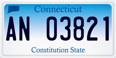 CT license plate AN03821