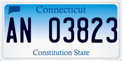 CT license plate AN03823