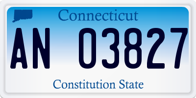 CT license plate AN03827