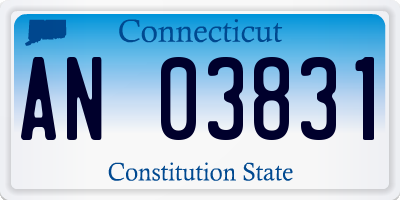 CT license plate AN03831