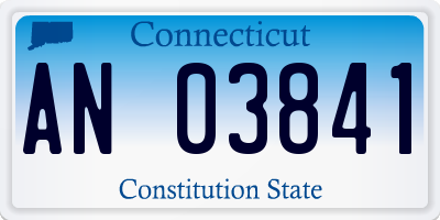 CT license plate AN03841