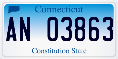 CT license plate AN03863