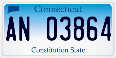 CT license plate AN03864