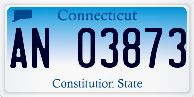CT license plate AN03873