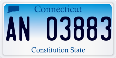CT license plate AN03883