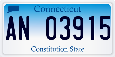 CT license plate AN03915