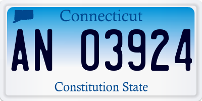 CT license plate AN03924