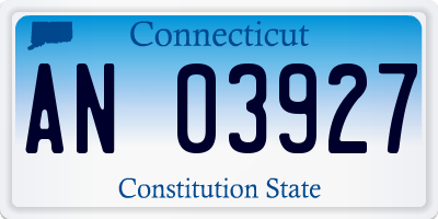 CT license plate AN03927