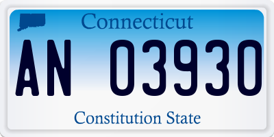 CT license plate AN03930