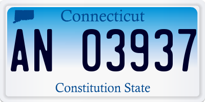 CT license plate AN03937