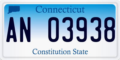 CT license plate AN03938