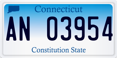 CT license plate AN03954