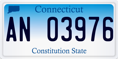 CT license plate AN03976