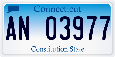CT license plate AN03977