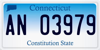 CT license plate AN03979