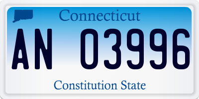 CT license plate AN03996