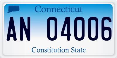 CT license plate AN04006