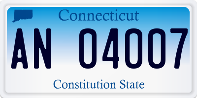 CT license plate AN04007