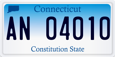 CT license plate AN04010