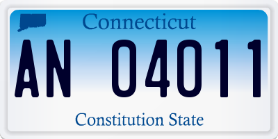 CT license plate AN04011