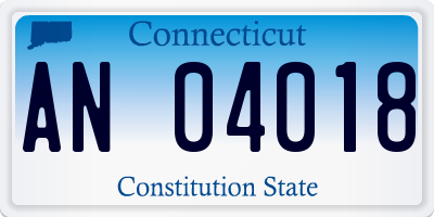 CT license plate AN04018