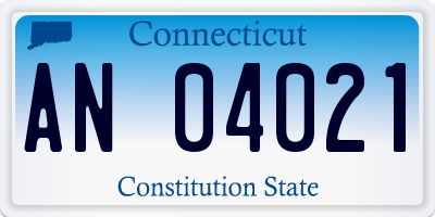 CT license plate AN04021