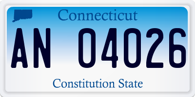 CT license plate AN04026
