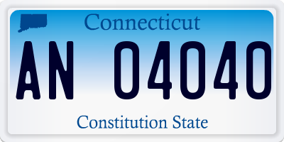 CT license plate AN04040