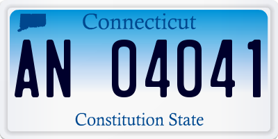 CT license plate AN04041
