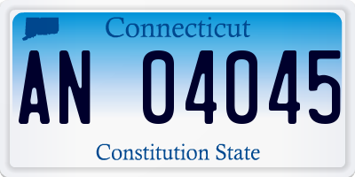 CT license plate AN04045