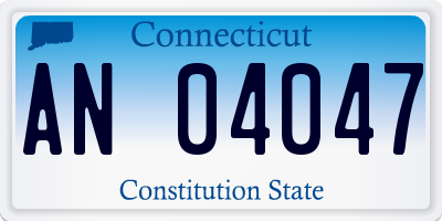 CT license plate AN04047