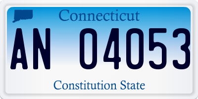CT license plate AN04053