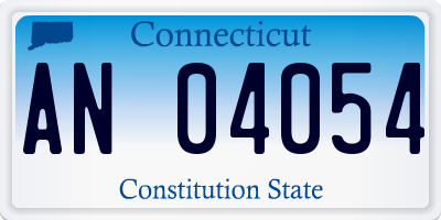 CT license plate AN04054