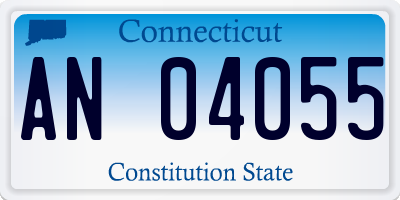 CT license plate AN04055