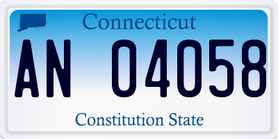 CT license plate AN04058