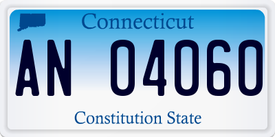 CT license plate AN04060