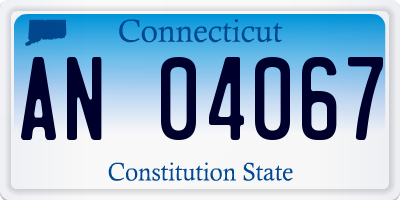 CT license plate AN04067