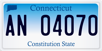 CT license plate AN04070
