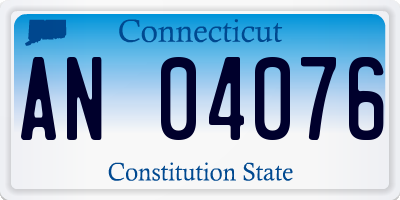CT license plate AN04076
