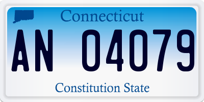 CT license plate AN04079