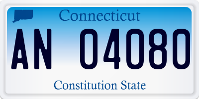CT license plate AN04080