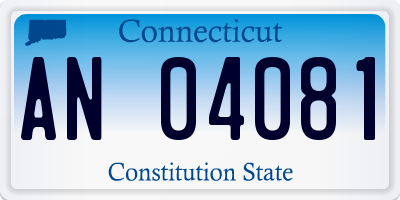 CT license plate AN04081