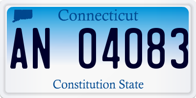 CT license plate AN04083