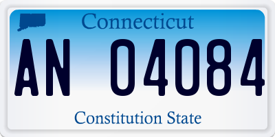 CT license plate AN04084